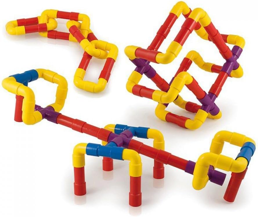 Quercetti Tube Building and Linking Toy-Building Blocks,Creative Thinking,Engineering & Construction,Fine Motor Skills,Quercetti,Spatial Awareness-Learning SPACE