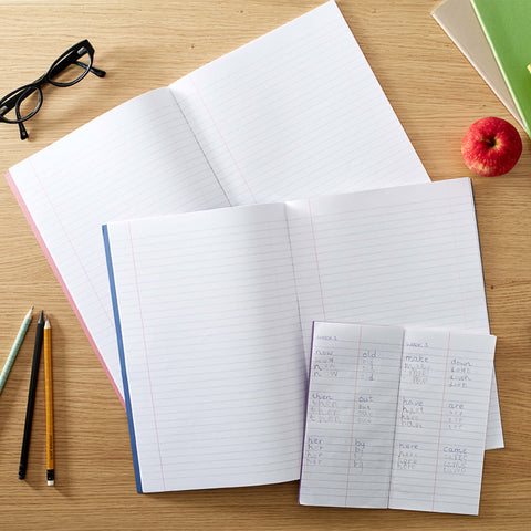 RHINO 8mm Ruled A4 Exercise Books with Margin – 100-Pack-Exercise Books-Learning SPACE