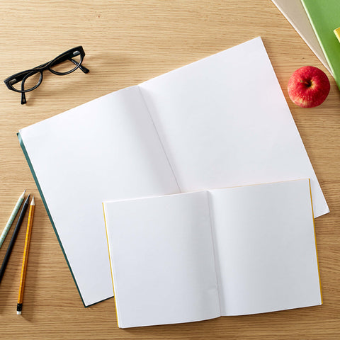 RHINO Plain Exercise Books – 100-Pack 8"x6.5"(48 Pages)-Classroom Packs,Exercise Books,Paper & Card-Learning SPACE