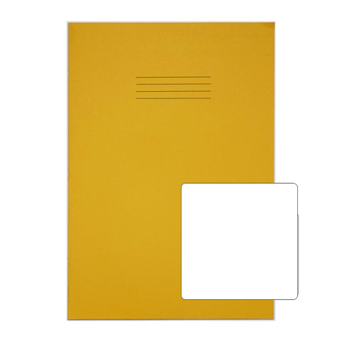 RHINO Plain Exercise Books – 50-Pack A4+ (48 Pages)-Exercise Books-Yellow-VDU048-113-8-Learning SPACE