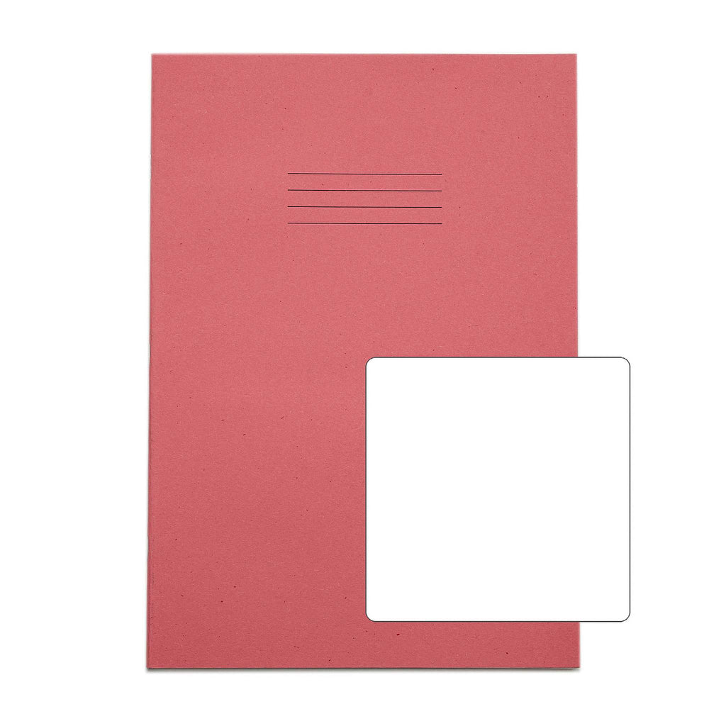 RHINO Plain Exercise Books – 50-Pack A4 (64 Pages)-Exercise Books, Paper & Card-64 Pages-Red-Learning SPACE