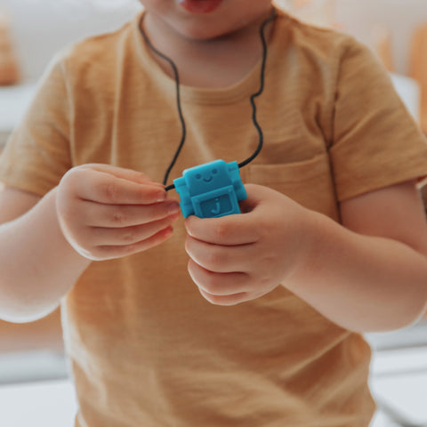 Jellystone Designs Robot Pendant - School Blue, Learning SPACE