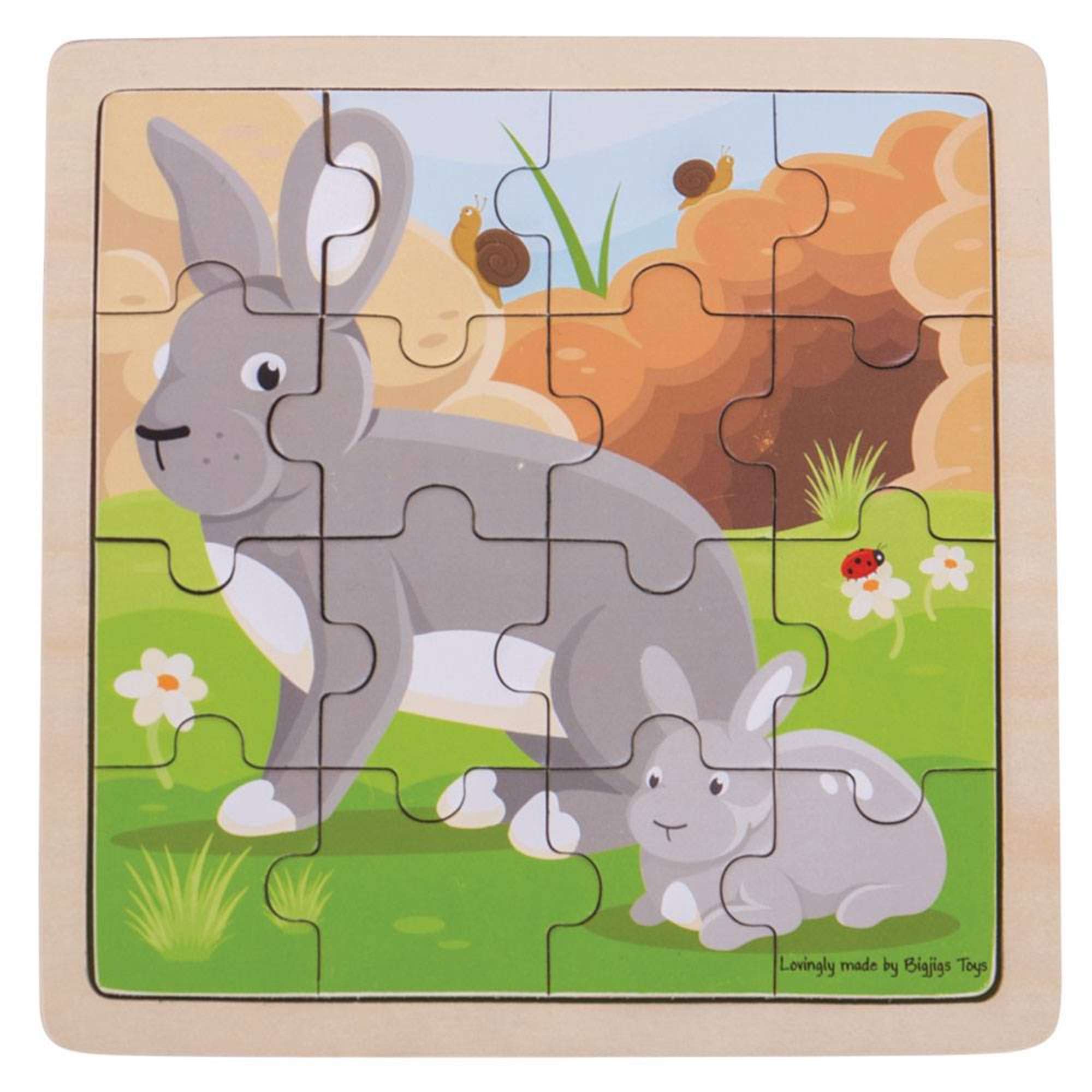 Rabbit Wooden Puzzle | Early Learning Toy | Learning SPACE