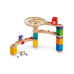 Race To The Finish Quadrilla Wooden Marble Run, Building Toys Learning SPACE