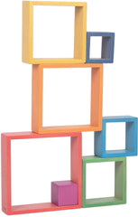 Rainbow Architect Stacking Squares - Pk7 - Great For Montessori And Nurture Rooms-Additional Need,Building Blocks,Fine Motor Skills,Gifts For 2-3 Years Old,Gifts For 3-5 Years Old,Gifts for 5-7 Years Old,Gifts for 8+,Helps With,Maths,Memory Pattern & Sequencing,Nurture Room,Primary Maths,Shape & Space & Measure,Stacking Toys & Sorting Toys,Stock,Teenage & Adult Sensory Gifts,TickiT-Learning SPACE
