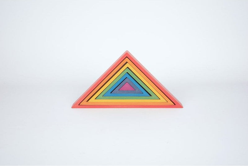 Rainbow Architect Stacking Triangles - Pk7 - Great For Montessori And Nurture Rooms, Learning SPACE