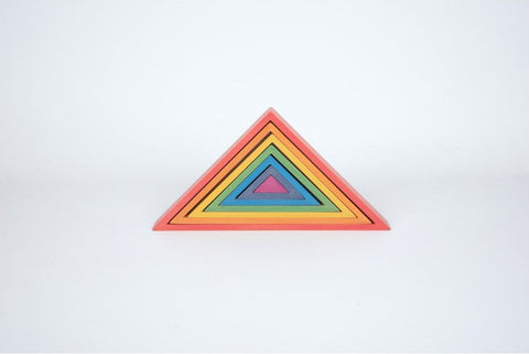 Rainbow Architect Stacking Triangles - Pk7 - Great For Montessori And Nurture Rooms-Building Blocks,Early years Games & Toys,Early Years Maths,Maths,Memory Pattern & Sequencing,Nurture Room,Primary Maths,Shape & Space & Measure,Stacking Toys & Sorting Toys,Stock,TickiT-Learning SPACE
