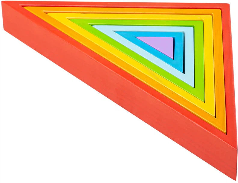 Rainbow Architect Stacking Triangles - Pk7 - Great For Montessori And Nurture Rooms, Learning SPACE