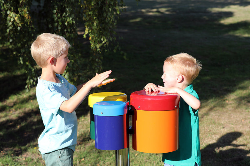 Rainbow Bongos - Sensory Garden Musical Instruments, Learning SPACE