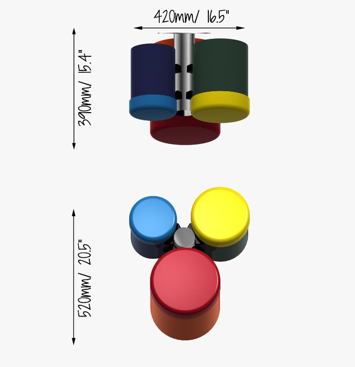 Rainbow Bongos - Sensory Garden Musical Instruments, Learning SPACE
