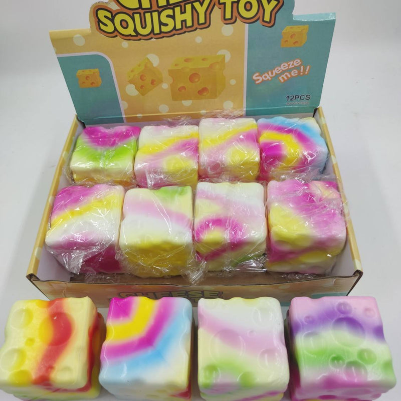 Rainbow Cheese Squishy Toy, Learning SPACE