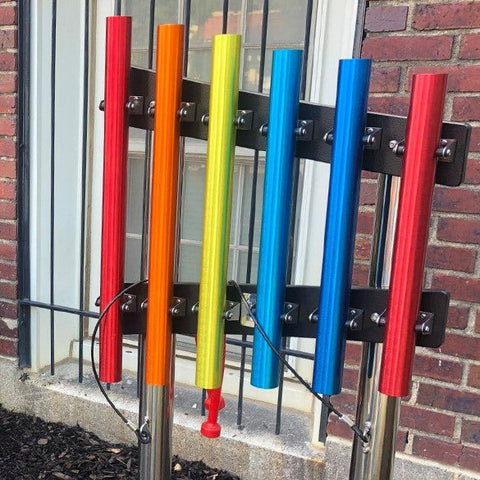 Rainbow Chimes - Sensory Garden Musical Instruments-Dropship,Matrix Group,Music,Outdoor Musical Instruments,Playground Equipment,Primary Music,Sensory Garden,Strength & Co-Ordination-Learning SPACE