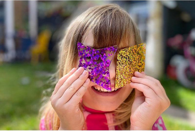 Rainbow Glitter Shapes - Mood Shape Accessory, Arts & Crafts Learning SPACE