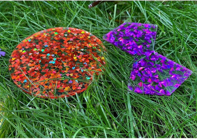 Rainbow Glitter Shapes - Mood Shape Accessory, Arts & Crafts Learning SPACE