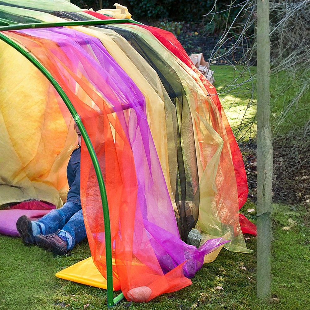 Rainbow Sheer Fabric - 6 Rolls, Fabric Learning SPACE