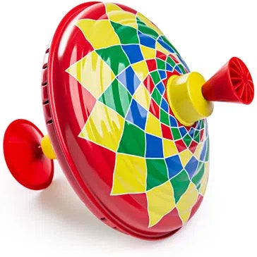 Rainbow Tin Humming Top-AllSensory, Baby Cause & Effect Toys, Bigjigs Toys, Bounce & Spin, Cause & Effect Toys, Sensory Seeking, Stock-Learning SPACE