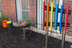 Rainbow Trio Ensemble - Sensory Garden Musical Instruments-Dropship,Matrix Group,Music,Nursery,Outdoor Musical Instruments,Primary Music,Sensory Garden,Sound,Strength & Co-Ordination-Learning SPACE