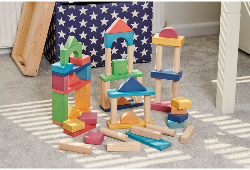 Rainbow Wooden Jumbo Block Set - Pk54, Learning SPACE