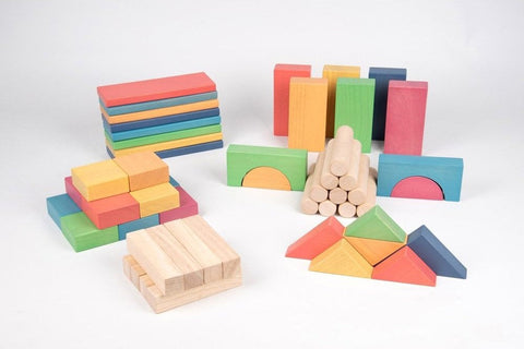 Rainbow Wooden Jumbo Block Set - Pk54-Baby Wooden Toys,Building Blocks,Engineering & Construction,Gifts For 6-12 Months Old,Maths,Nurture Room,Primary Maths,S.T.E.M,Shape & Space & Measure,Stacking Toys & Sorting Toys,Stock,TickiT-Learning SPACE