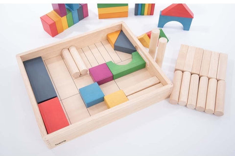 Rainbow Wooden Jumbo Block Set - Pk54-Baby Wooden Toys,Building Blocks,Engineering & Construction,Gifts For 6-12 Months Old,Maths,Nurture Room,Primary Maths,S.T.E.M,Shape & Space & Measure,Stacking Toys & Sorting Toys,Stock,TickiT-Learning SPACE