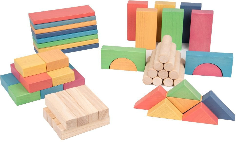 Rainbow Wooden Jumbo Block Set - Pk54-Baby Wooden Toys,Building Blocks,Engineering & Construction,Gifts For 6-12 Months Old,Maths,Nurture Room,Primary Maths,S.T.E.M,SCOTEXCEL,Shape & Space & Measure,Stacking Toys & Sorting Toys,Stock,TickiT-Learning SPACE
