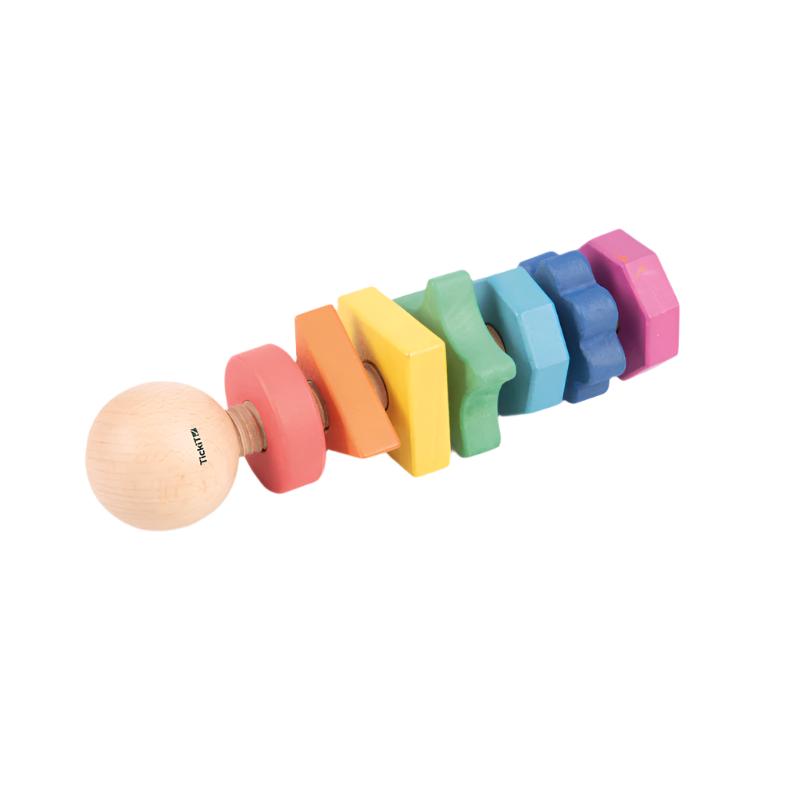Rainbow Wooden Shape Twister, Learning SPACE