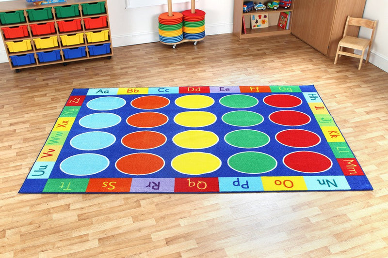 Rainbow™ ABC 3x2m Rectangle Carpet, Learning SPACE