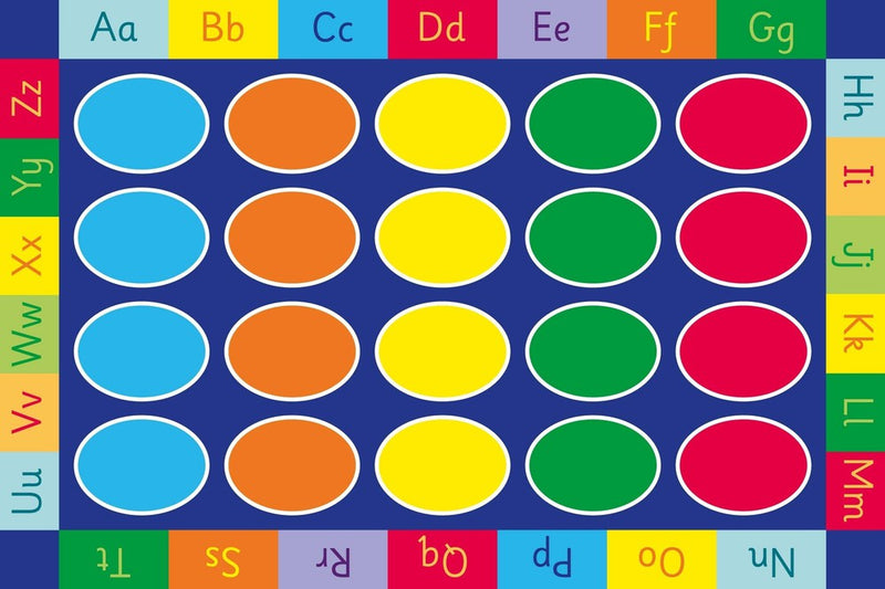 Rainbow™ ABC 3x2m Rectangle Carpet, Learning SPACE