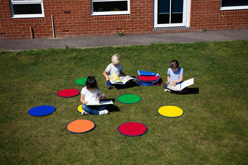 Rainbow™ Circle Outdoor Mats (30 Pack), Learning SPACE