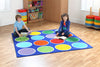 Rainbow™ Circles Placement 2x2m Carpet, Learning SPACE