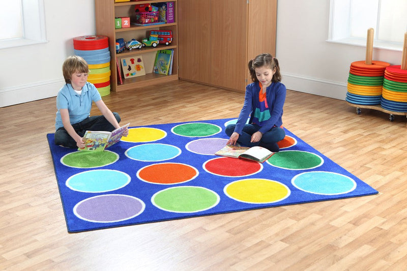 Rainbow™ Circles Placement 2x2m Carpet, Learning SPACE