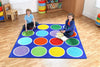 Rainbow™ Circles Placement 2x2m Carpet-Kit For Kids,Mats & Rugs,Multi-Colour,Placement Carpets,Rainbow Theme Sensory Room,Rugs,Square,Wellbeing Furniture-Learning SPACE