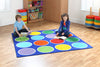 Rainbow™ Circles Placement 2x2m Carpet-Kit For Kids,Mats & Rugs,Multi-Colour,Placement Carpets,Rainbow Theme Sensory Room,Rugs,Square,Wellbeing Furniture-Learning SPACE