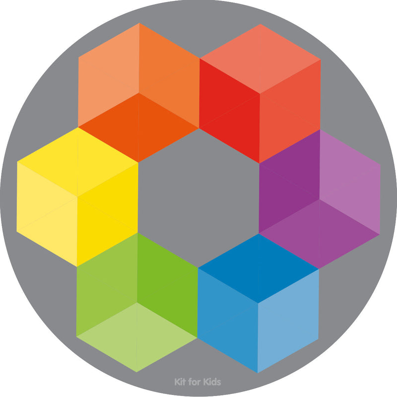 Rainbow™ Circular Polygons 2m Carpet, Learning SPACE