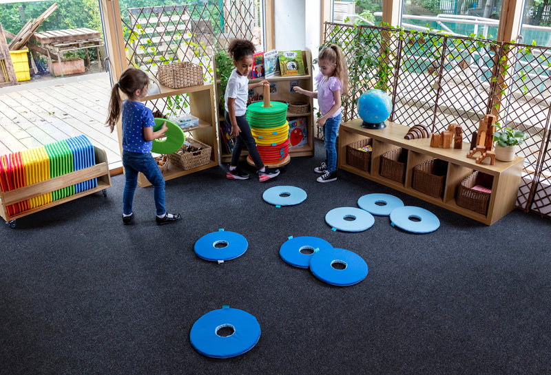 Rainbow™ Circular Sit Mats & Donut™ Trolley, Learning SPACE