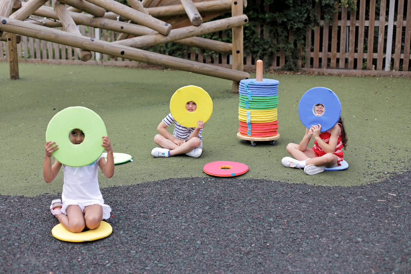 Rainbow™ Circular Sit Mats & Donut™ Trolley, Learning SPACE