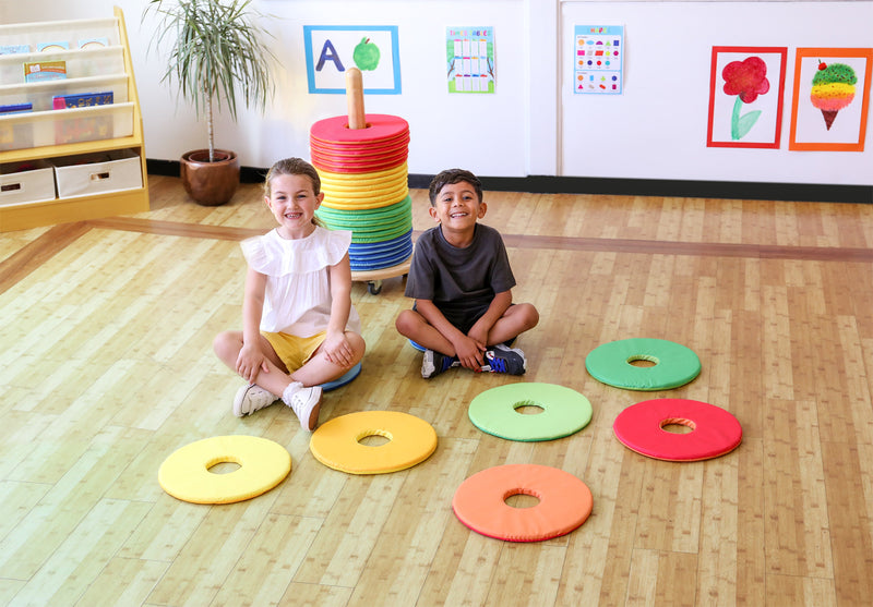 Rainbow™ Circular Sit Mats & Donut™ Trolley, Learning SPACE