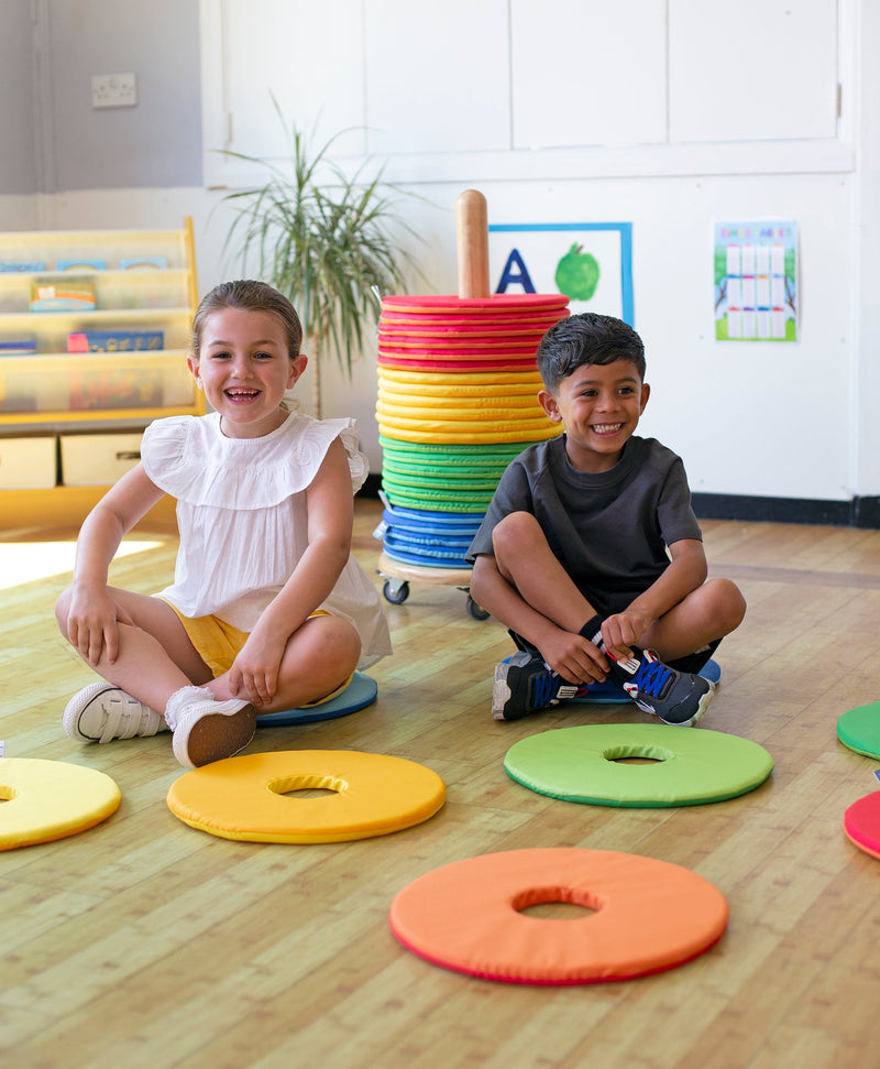 Rainbow™ Circular Sit Mats & Donut™ Trolley, Learning SPACE