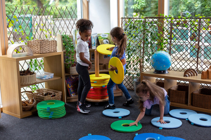 Rainbow™ Circular Sit Mats & Donut™ Trolley, Learning SPACE