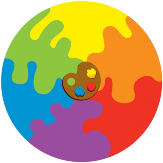 Rainbow™ Colour Palette 2m Carpet-Counting Numbers & Colour,Dropship,Educational Carpet,Kit For Kids,Mats & Rugs,Multi-Colour,Round,Rugs,Wellbeing Furniture-Learning SPACE