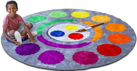 Rainbow™ Colour Wheel 2m Carpet-Counting Numbers & Colour, Kit For Kids, Mats & Rugs, Multi-Colour, Rugs, Wellbeing Furniture-Learning SPACE