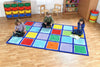 Rainbow™ Rectangle Placement Squares Carpet-Kit For Kids, Mats & Rugs, Multi-Colour, Placement Carpets, Rainbow Theme Sensory Room, Rectangular, Rugs, Wellbeing Furniture-Learning SPACE