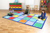 Rainbow™ Rectangle Placement Squares Carpet-Kit For Kids, Mats & Rugs, Multi-Colour, Placement Carpets, Rainbow Theme Sensory Room, Rectangular, Rugs, Wellbeing Furniture-Learning SPACE