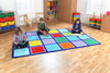 Rainbow™ Rectangle Placement Squares Carpet-Kit For Kids, Mats & Rugs, Multi-Colour, Placement Carpets, Rainbow Theme Sensory Room, Rectangular, Rugs, Wellbeing Furniture-Learning SPACE