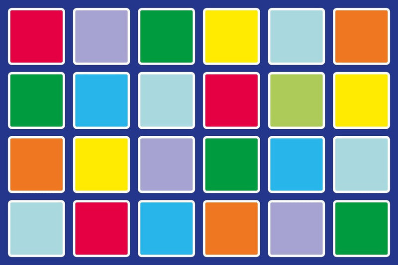 Rainbow™ Rectangle Placement Squares Carpet, Learning SPACE