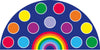 Rainbow™ Semi-Circle Placement 3x1.5m Carpet-Corner & Semi-Circle,Kit For Kids,Mats & Rugs,Multi-Colour,Placement Carpets,Rainbow Theme Sensory Room,Rugs,Wellbeing Furniture-Medium-MAT1052-Learning SPACE