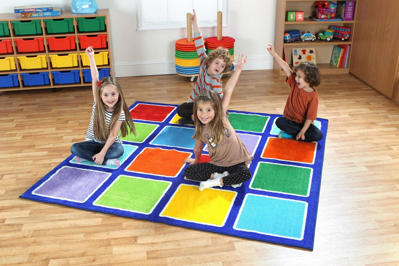 Rainbow™ Square Placement Carpet 2x2m, Learning SPACE
