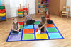 Rainbow™ Square Placement Carpet 2x2m-Dropship,Kit For Kids,Mats & Rugs,Multi-Colour,Placement Carpets,Rainbow Theme Sensory Room,Rugs,Square,Wellbeing Furniture-Learning SPACE