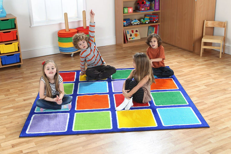 Rainbow™ Square Placement Carpet 2x2m, Learning SPACE
