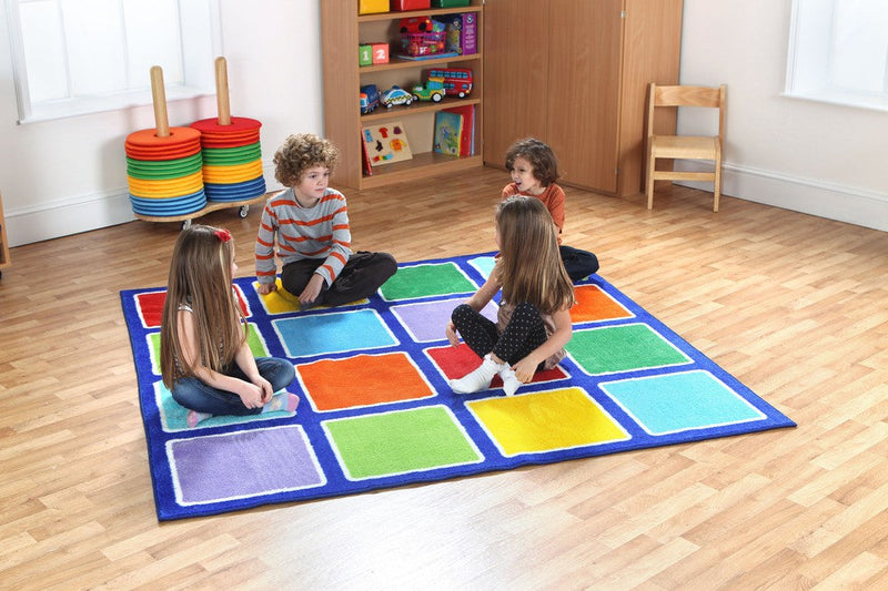 Rainbow™ Square Placement Carpet 2x2m, Learning SPACE